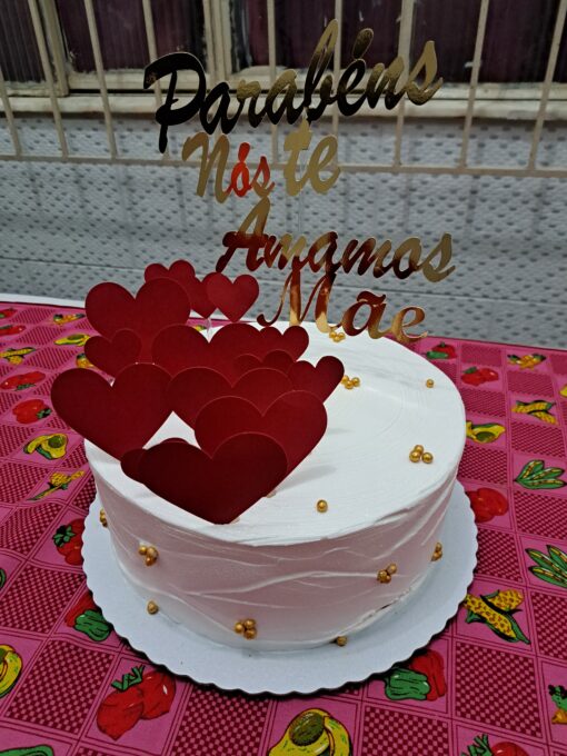 toppo de bolo para aniversario de mãe
