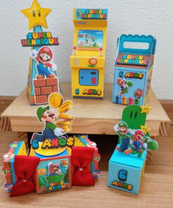Kit Festa: 20 Lembrancinhas Personalizadas Super Mário
