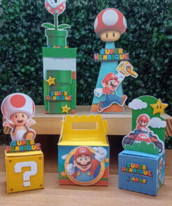Kit Festa: 20 Lembrancinhas Personalizadas Super Mário