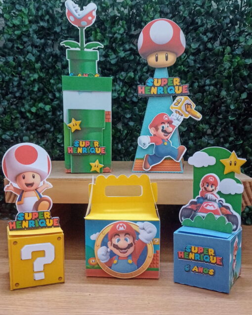 Kit Festa: 20 Lembrancinhas Personalizadas Super Mário